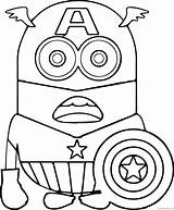 Coloring Pages Coloring4free Captain America Minions Related Posts sketch template