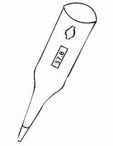 Thermometer Coloring Pages Temperature Slug Gauges Body sketch template