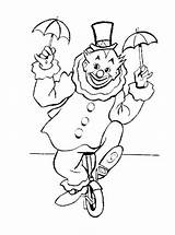 Unicycle Clown Riding Coloring Pages Book Colouring Colorluna Getcolorings Choose Board Color sketch template
