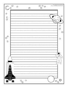 space stationary printables    grade lesson planet
