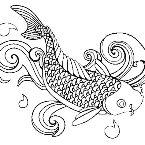 koi coloring page  getcoloringscom  printable colorings pages