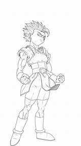 Cabba Goku Saiyan Frost sketch template