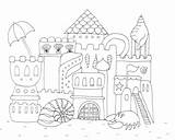 Coloring Castle Sand Pages Printable Print Getcolorings Sandcastle sketch template