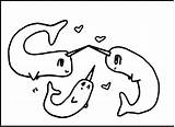 Narwhal Coloring Pages Family Kids sketch template
