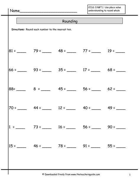 rounding worksheet rounding numbers pinterest rounding worksheets