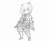 Lalafell Look Coloring Pages Another sketch template