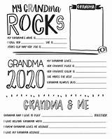 Grandma Questionnaire Mothers Grandmas Funlovingfamilies Grandmothers sketch template