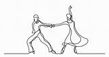 Drawing Dancing Couple Line Dance Sketch Continuous Dancers Drawings Paintingvalley Animation Shutterstock Stock sketch template