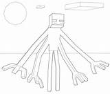 Minecraft Coloring Enderman Mutant Pages Print Printable Version sketch template