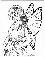 Coloring Pages Fairy Beautiful Colouring Fairies Mystical Mythical Fantasy Adult Book Printable Butterfly Detailed Kids Elves Most Christmas Sheets sketch template