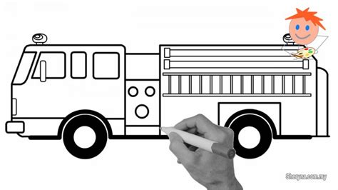 draw  fire truck easy step  step drawing  kids