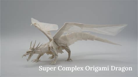 super complex origami dragon youtube