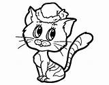 Christmas Cat Coloring Pages Drawing Colorear Coloringcrew Getdrawings sketch template