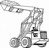 Loader Traktor Putih Hitam Deere Skid Forklift Steer Diferencias Icon Worker sketch template