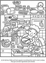 Coloring Pages Kids Dover Colouring Publications Book Doverpublications Bakker Color Kitchen Welcome Printable Baking Applesauce Cook Story Cooking Books Food sketch template