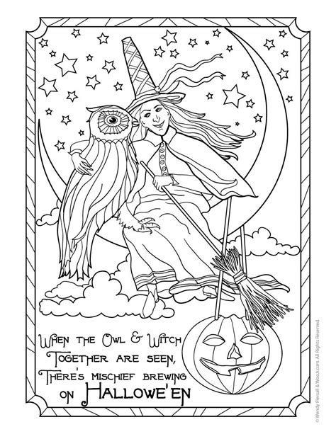 printable witch coloring pages  kids