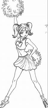 Cheerleader Coloring Drawing Cheerleaders Kids Pages Cheerleading Cool Style Clipart Dance Library Clip Getdrawings Sports sketch template