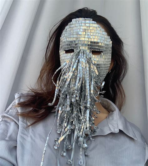 sparkling aesthetic disco mask etsy