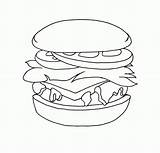 Coloring Hamburger Pages Food Junk Library Clipart Popular sketch template