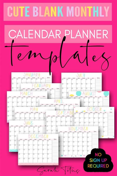 blank monthly calendar printables find   printable editable