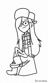 Gravity Falls Coloring Pages Wendy Color Print Dipper Mabel Fall Printable Drawings Sheets Getcolorings Getdrawings Gideon Colorings sketch template