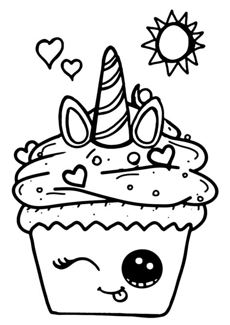 ideas  coloring cute cupcake coloring pages