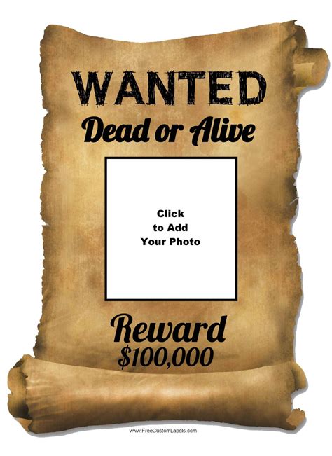editable wanted poster template