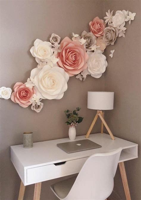 wall flowers decor bubbapaint  paper flower decorations  wall