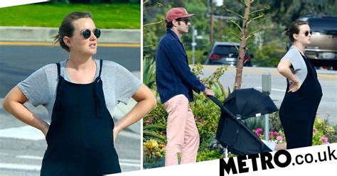 leighton meester heads out on lockdown walk amid pregnancy