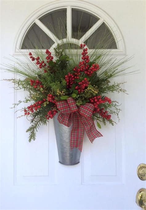 christmas wreath winter berry basket farmhouse christmas decor
