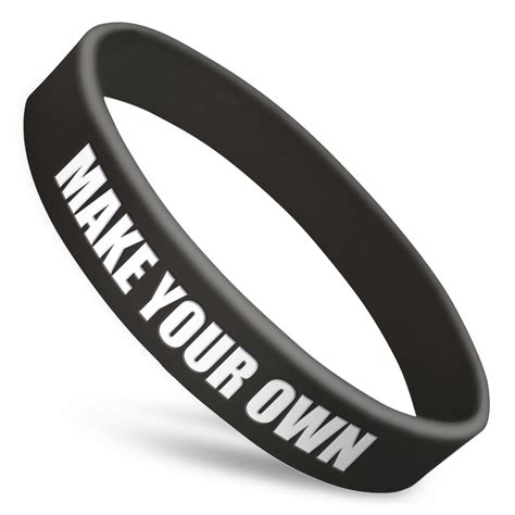 classic rubber wristband completely customizable