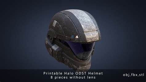 anreal printable halo odst helmet  print model