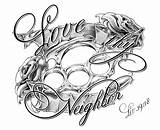 Tattoo Tattoos Neighbor Thy Brass Knuckle Drawing Designs Deviantart Rose Fin Outlines Knuckles Family Drawings Chicano Skull Everytattoo Stew Irish sketch template