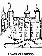 Coloring London Tower England Pages Printable Book Colouring England1 Print Kids Color Pussycat English Colour Paper Kindergarten Easily sketch template