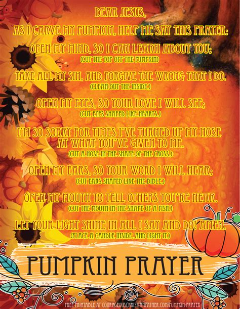 pumpkin prayer printable printable word searches