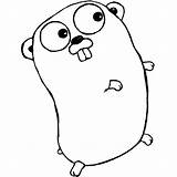 Gopher Drawing Getdrawings sketch template