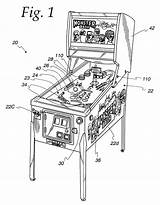 Pinball Patents Machine Drawing sketch template