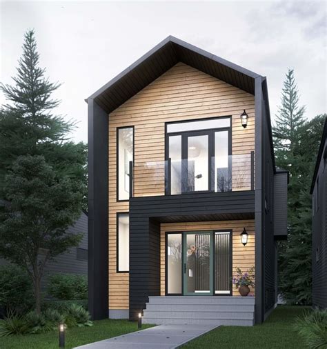 accent infills edmontons infill home builder narrow house designs modern house exterior