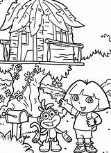 Coloring Pages Tree House Getcolorings Treehouse sketch template