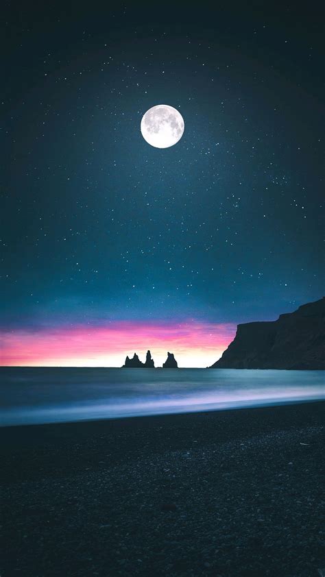 aesthetic night moon wallpapers wallpaper cave