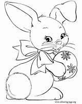 Coloring Rabbit Bunny Pages Color Print Kids sketch template