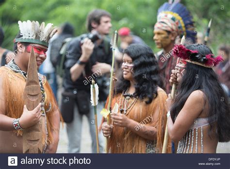 Sao Paulo Brazil 2nd Oct 2013 Brazilian Indigenous