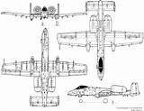 A10 Blueprints Fairchild Airplanes Thunderbolt Mycity sketch template