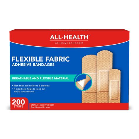 health flexible fabric adhesive bandages assorted sizes variety