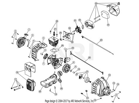 troy bilt tbec adzc adzc tbec parts diagram  engine assembly