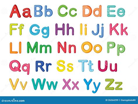 english alphabets stock vector illustration  education