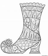 Botte Sorciere Intricate Zentangle Witches sketch template