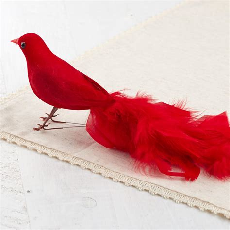 red long feathered tail artificial birds birds butterflies basic craft supplies craft