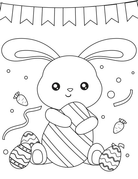 coloring page  easter background coloring page