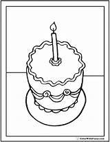 Birthday Coloring Pages 1st Printable Theme Cake Colorwithfuzzy sketch template